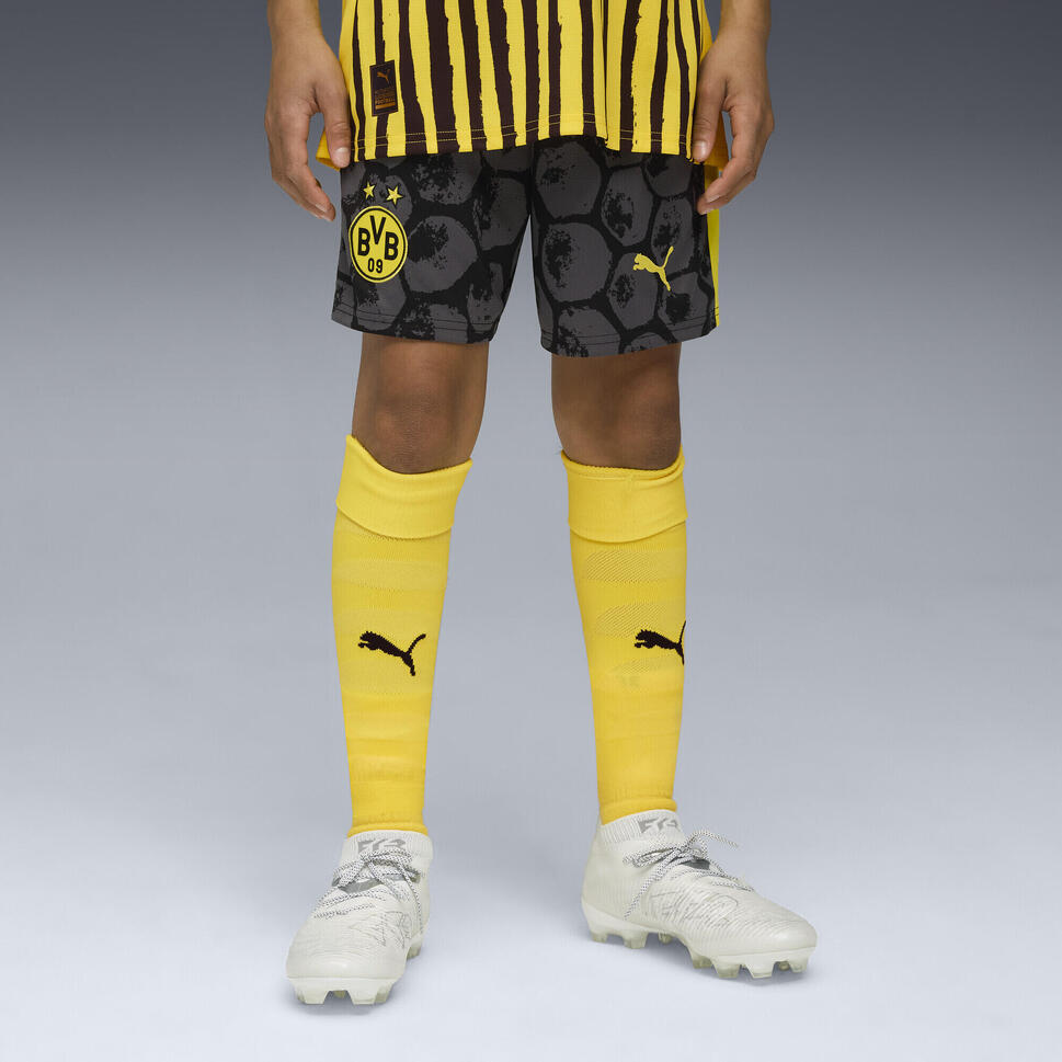 Młodzieżowe szorty KIDSUPER × BORUSSIA DORTMUND PUMA Black Faster Yellow