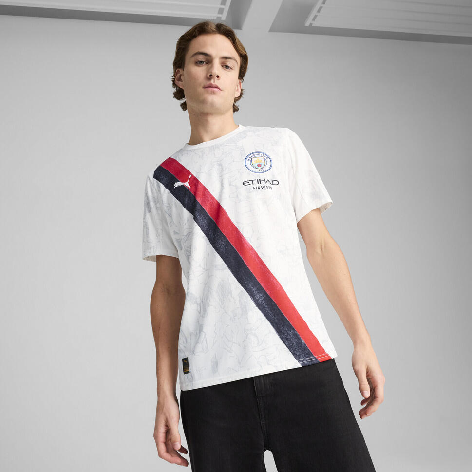 Męska koszulka KIDSUPER × MANCHESTER CITY PUMA White Black