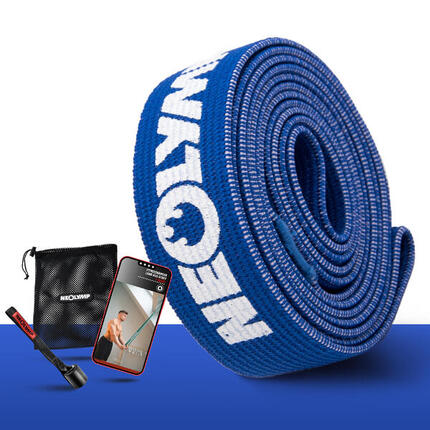 Długie taśmy fitness z tkaniny – poziom oporu 4, taśmy treningowe z torbą