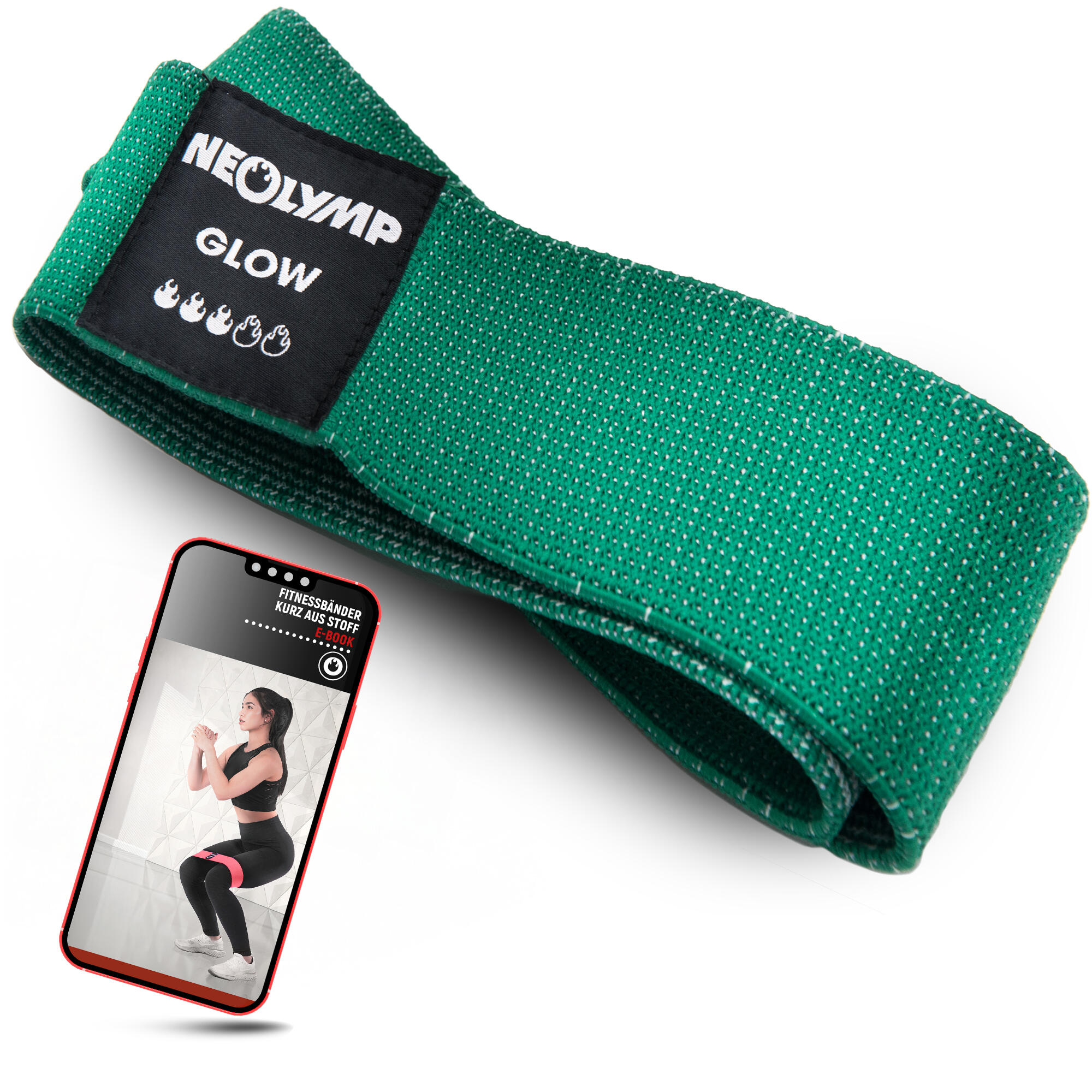 NEOLYMP Krátké fitness pásky 3 – Šetrné k pokožce mini pásky, odolné mobility pásky