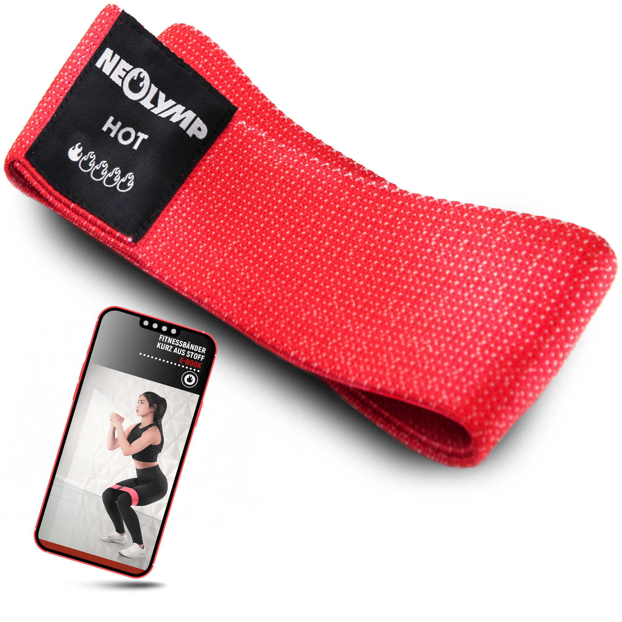 NEOLYMP Krátké fitness pásky 1 – Šetrné k pokožce mini pásky, odolné mobility pásky