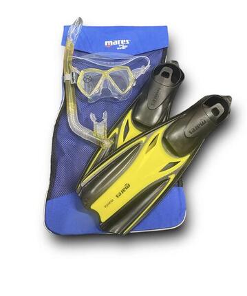MARES Set für Kinder Mares - Maske + Schnorchel + Flossen + Rucksack 34/35
