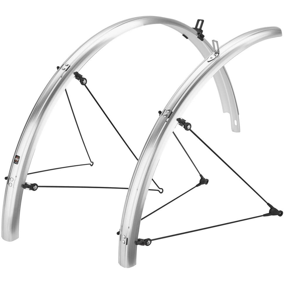 SKS Germany Unisex – SKS Basic spatbordenset voor volwassenen, zwart, 55 mm