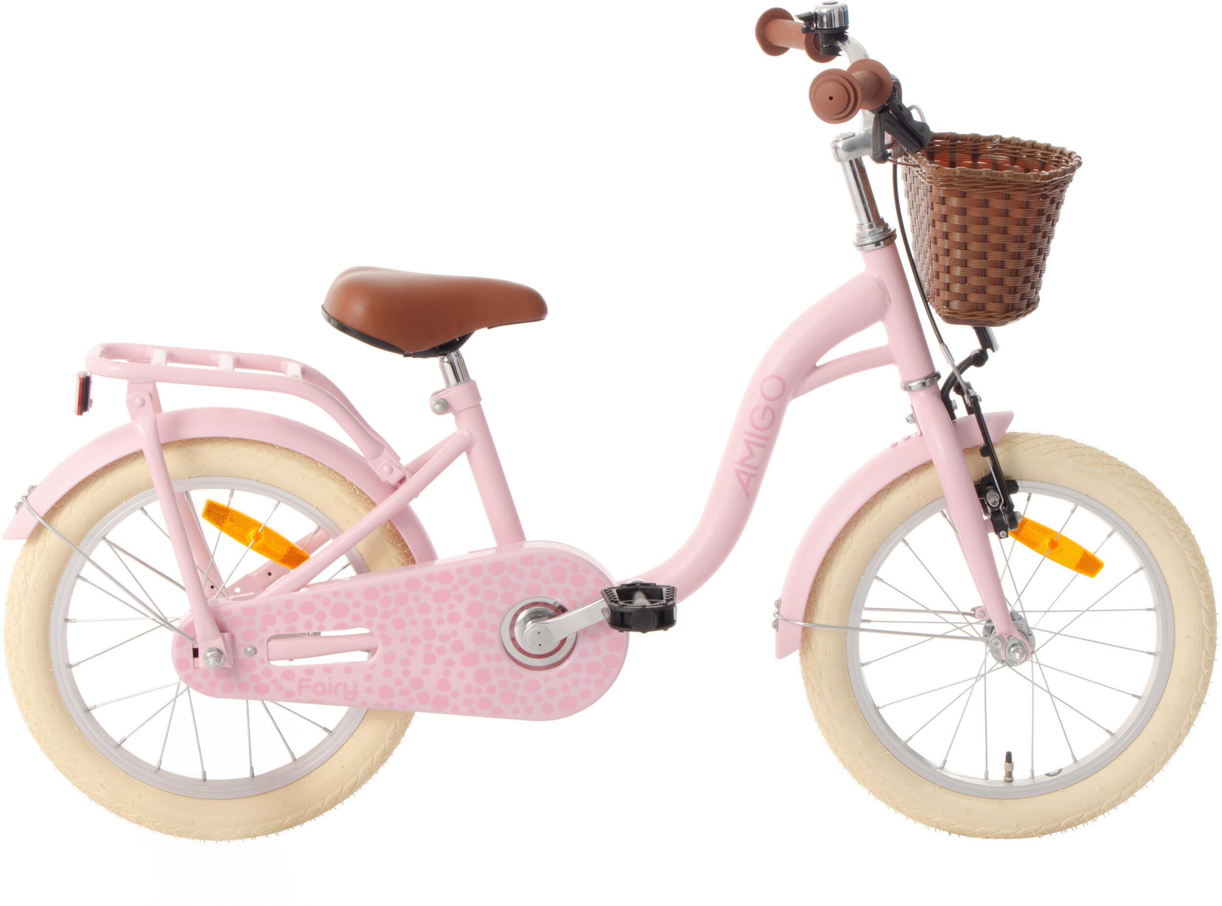 AMIGO AMIGO Meisjesfiets Fairy 18 Inch Meisjes Terugtraprem Roze