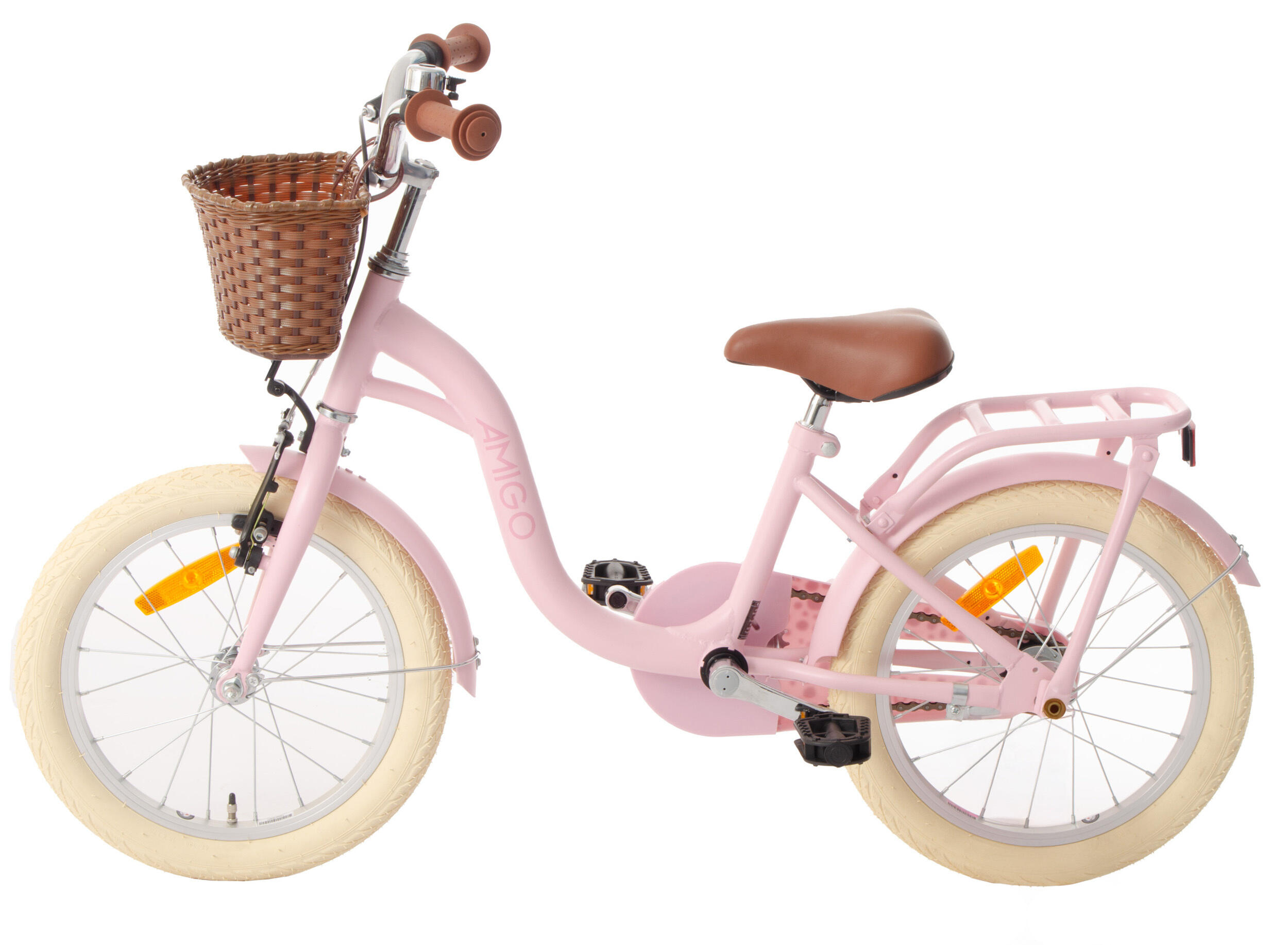 AMIGO Meisjesfiets Fairy 18 Inch Meisjes Terugtraprem Roze 3/7