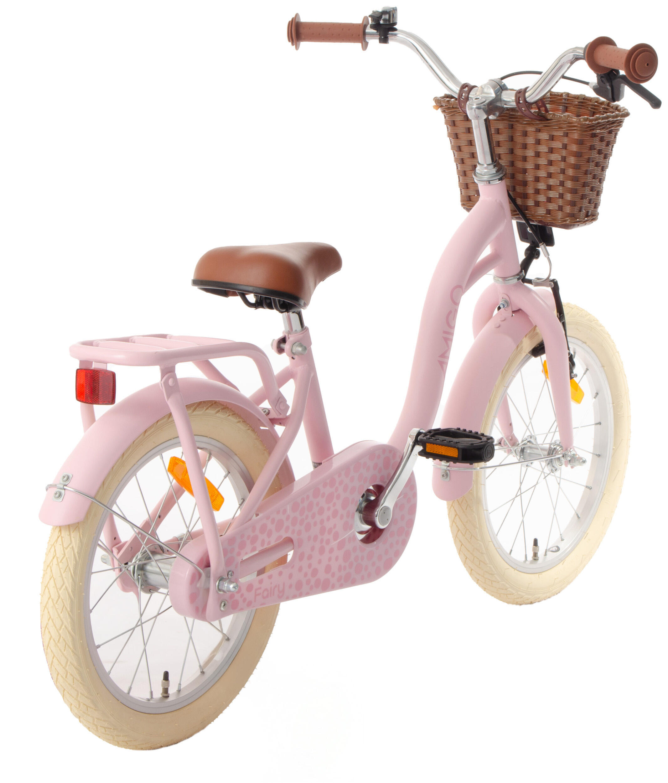 AMIGO Meisjesfiets Fairy 18 Inch Meisjes Terugtraprem Roze 6/7