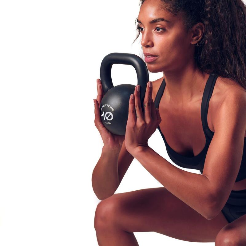 Kettlebell Noir professionnel en fonte 28 Kg BODYTONE Decathlon