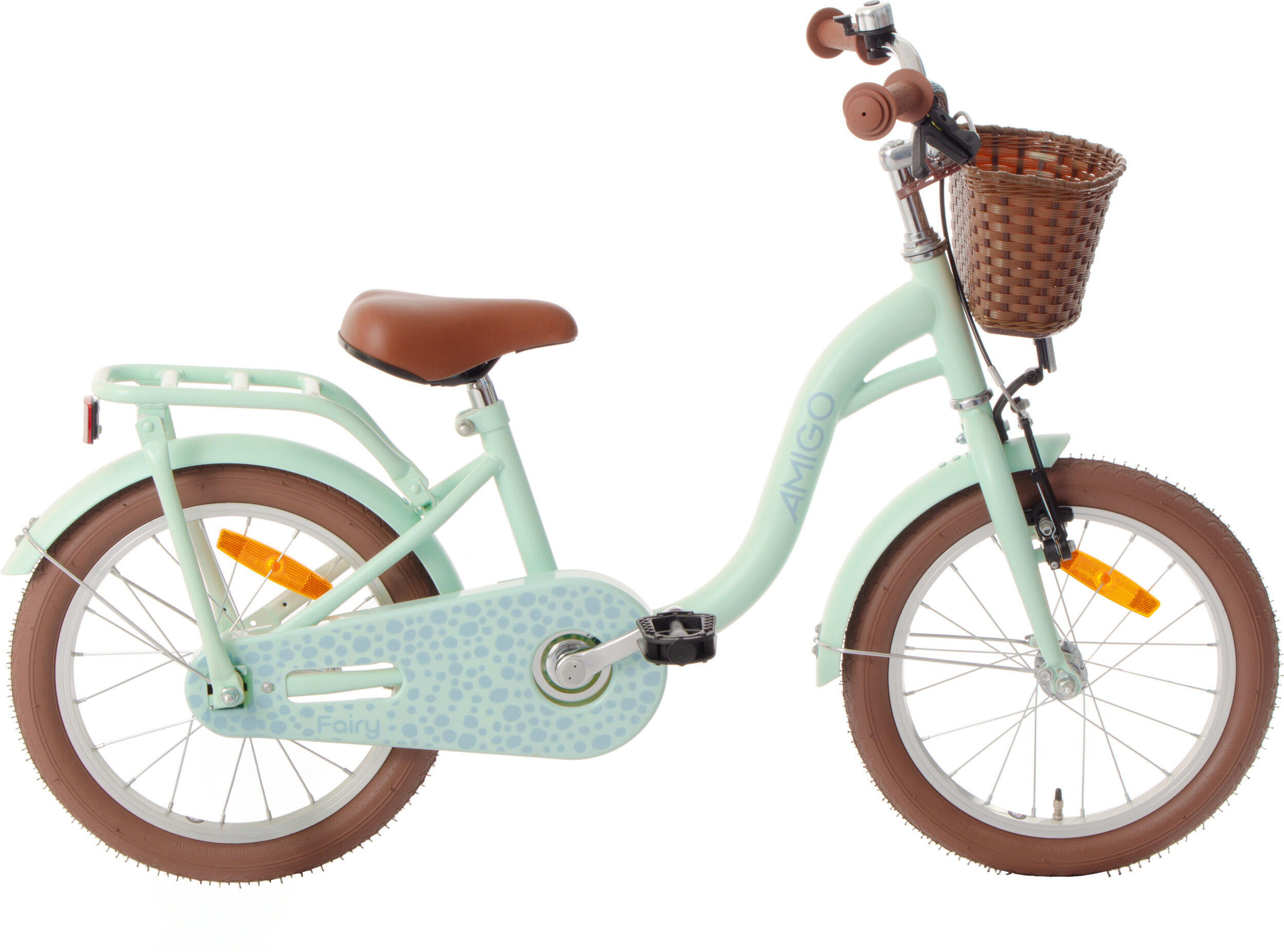 AMIGO AMIGO Meisjesfiets Fairy 18 Inch Meisjes Terugtraprem Mintgroen