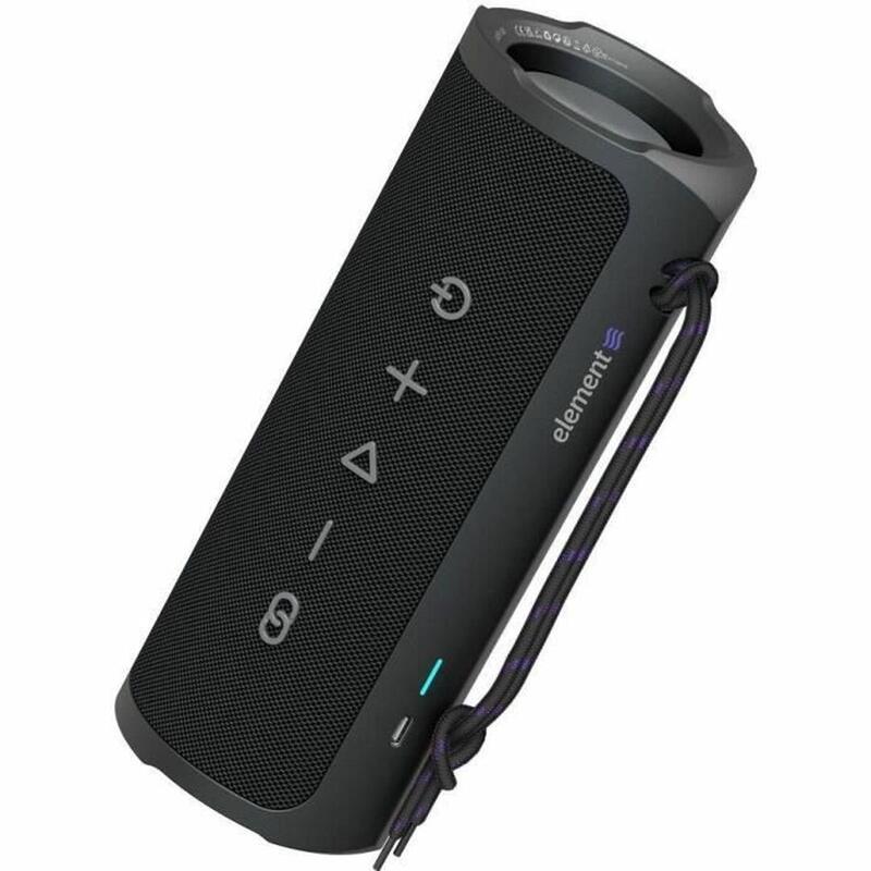 Enceinte Bluetooth Portable Avec Lumières LED - Basses Puissantes, Autonomie 30h - Couleur Quartz Noir