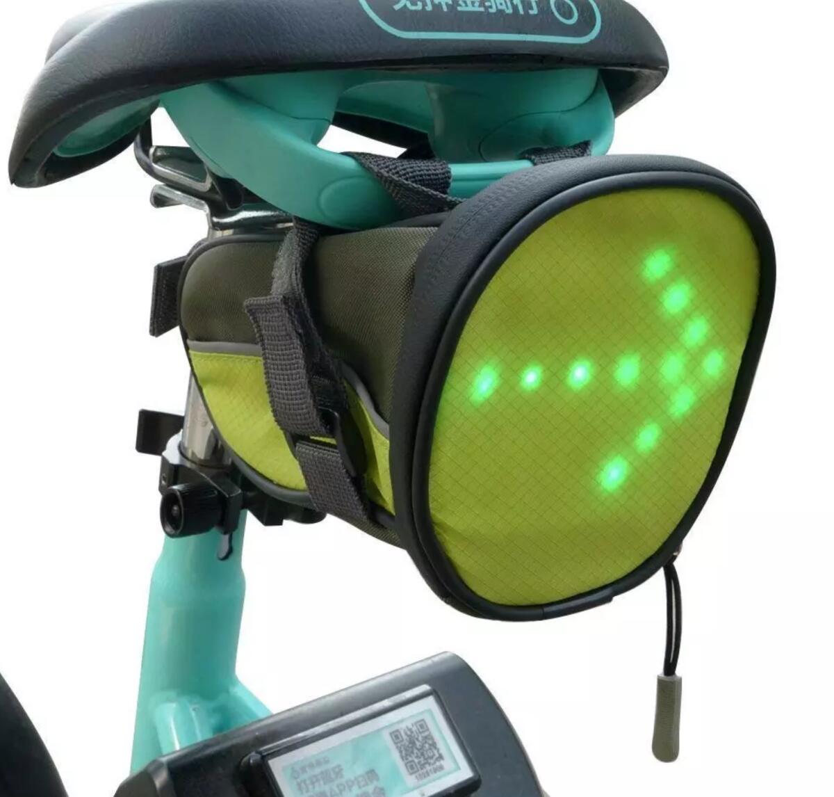 Ledsaddle saco de selim de bicicleta com indicadores led