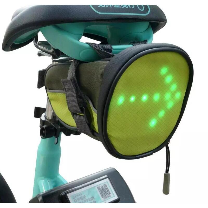 LEDSADDLE Sacoche de selle pour vélo avec indicateur clignotants LED