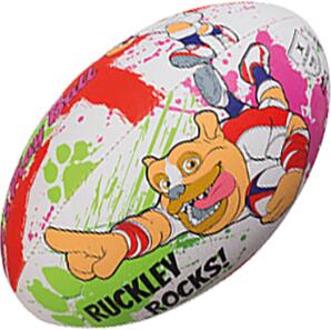 GILBERT Mascotte del Pallone calcio da rugby Gilbert Ruckley Rocks (Taglia 4)