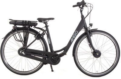Amigo elektrische stadsfiets e-faro s1 28 inch 50 cm dames 3v v-brakes matzwart