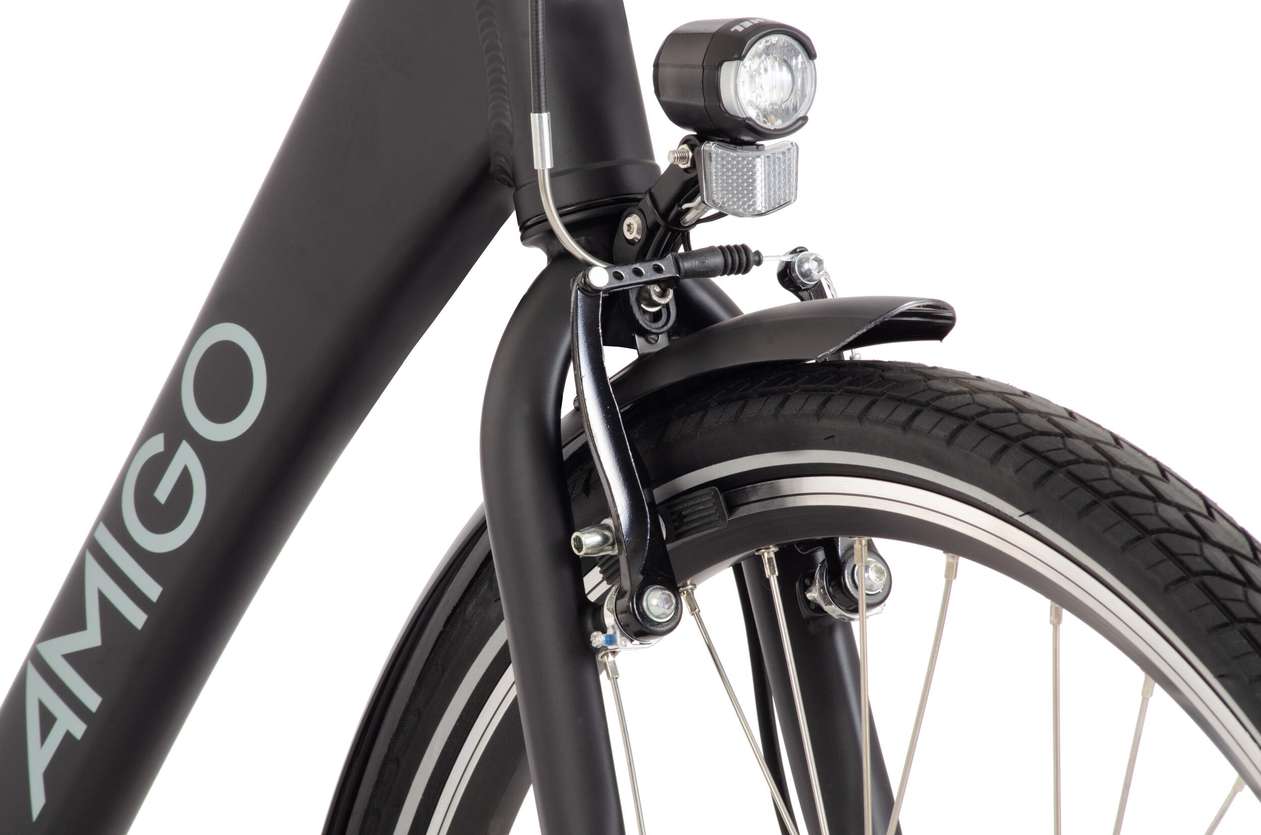 AMIGO Elektrische Stadsfiets E-Faro S1 28 Inch 50 cm Dames 3V V-Brakes Matzwart 5/7