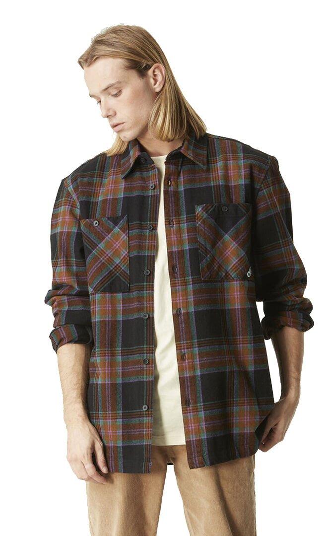 Relowa Chemise de Madera de Fresno a Cuadros de Manga Larga para Hombre 2/6