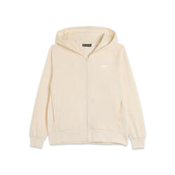 Sweat-shirt confortable avec fermeture à glissière et capuche en molleton de cot