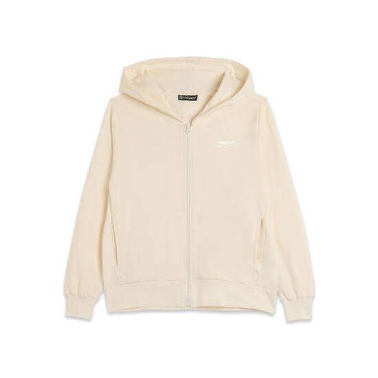 Felpa comfort fit con zip e cappuccio in french terry