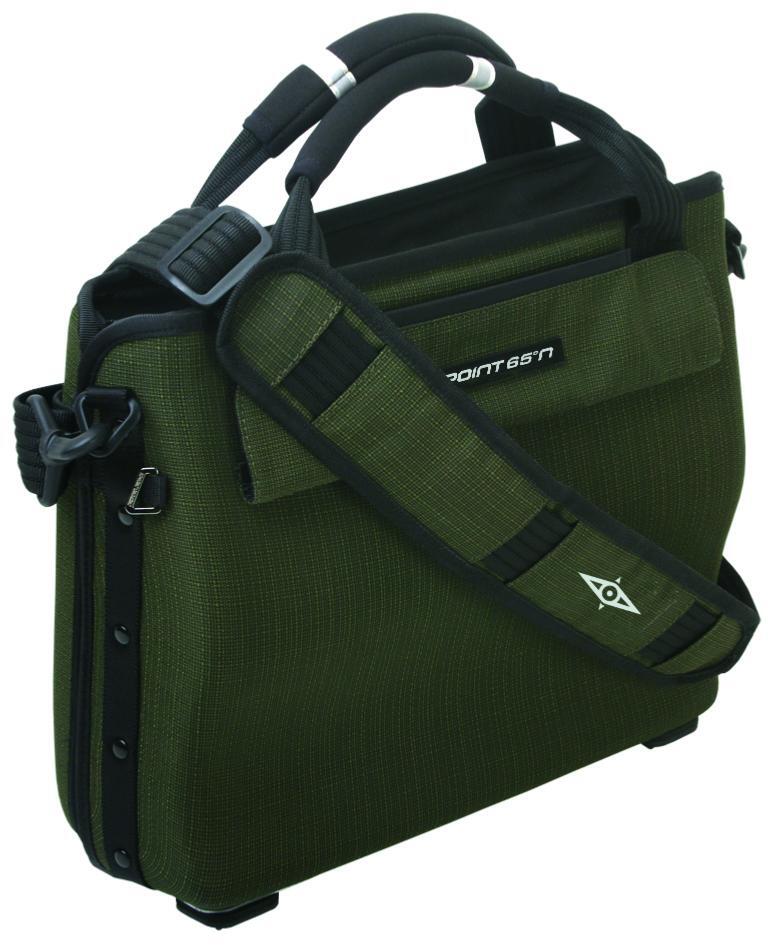 Bolsa protetora conversível para laptop de 13" com suporte para guidão - verde
