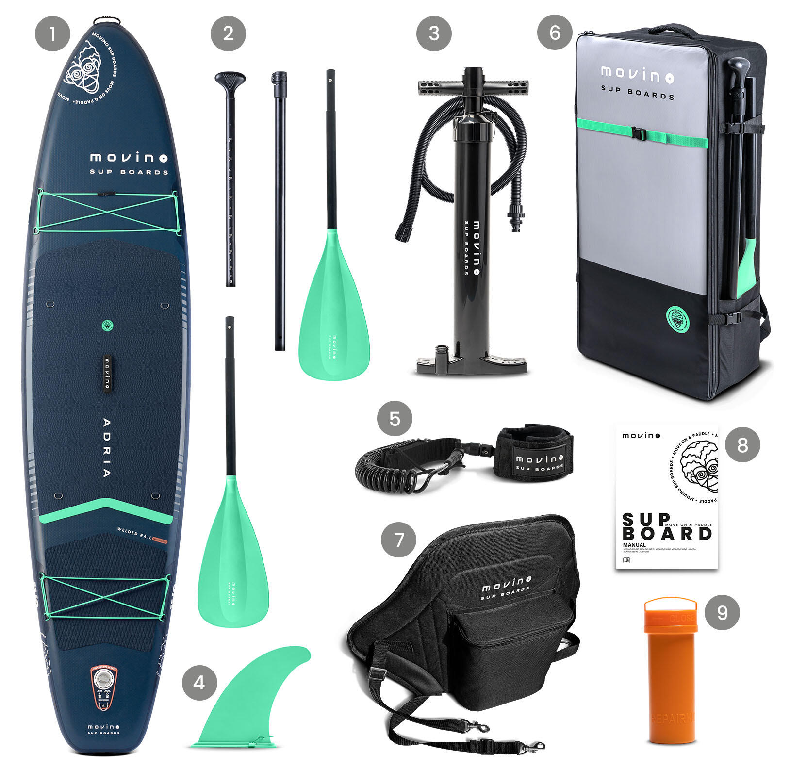 SUP-Board Movino Adria 11’6” (350cm) 350 NBM-9006 7/7