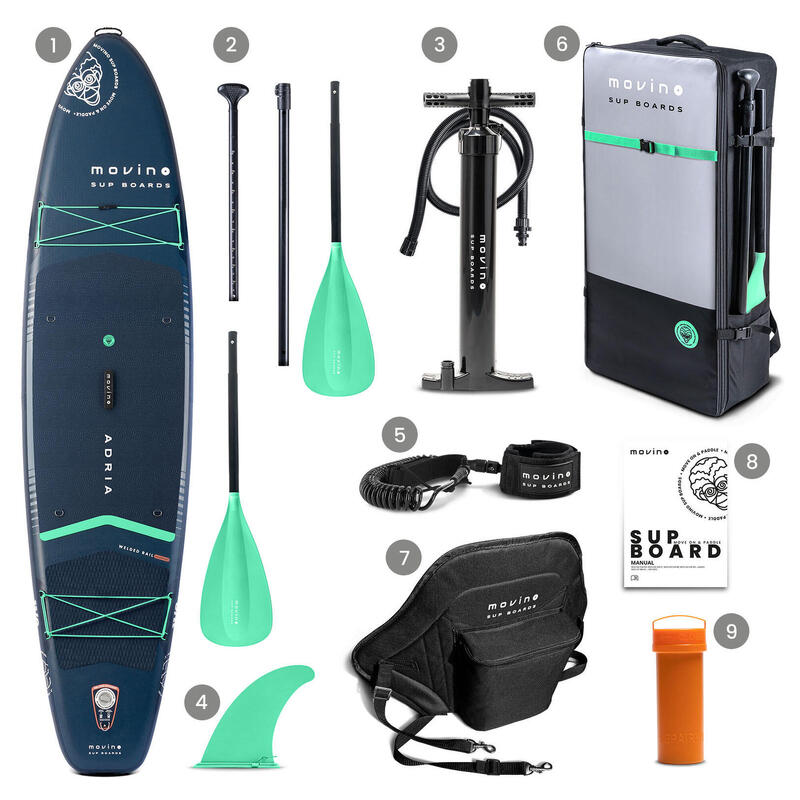 Nafukovací SUP paddleboard Adria NBM (350 cm) svařované hrany pádlo 2v1