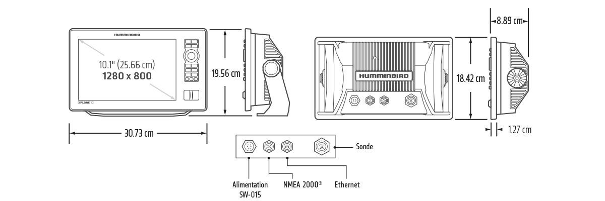 Combiné Tactile XPLORE 10 MEGA SIDE IMAGING+, Sonde TA  + T° 4/4