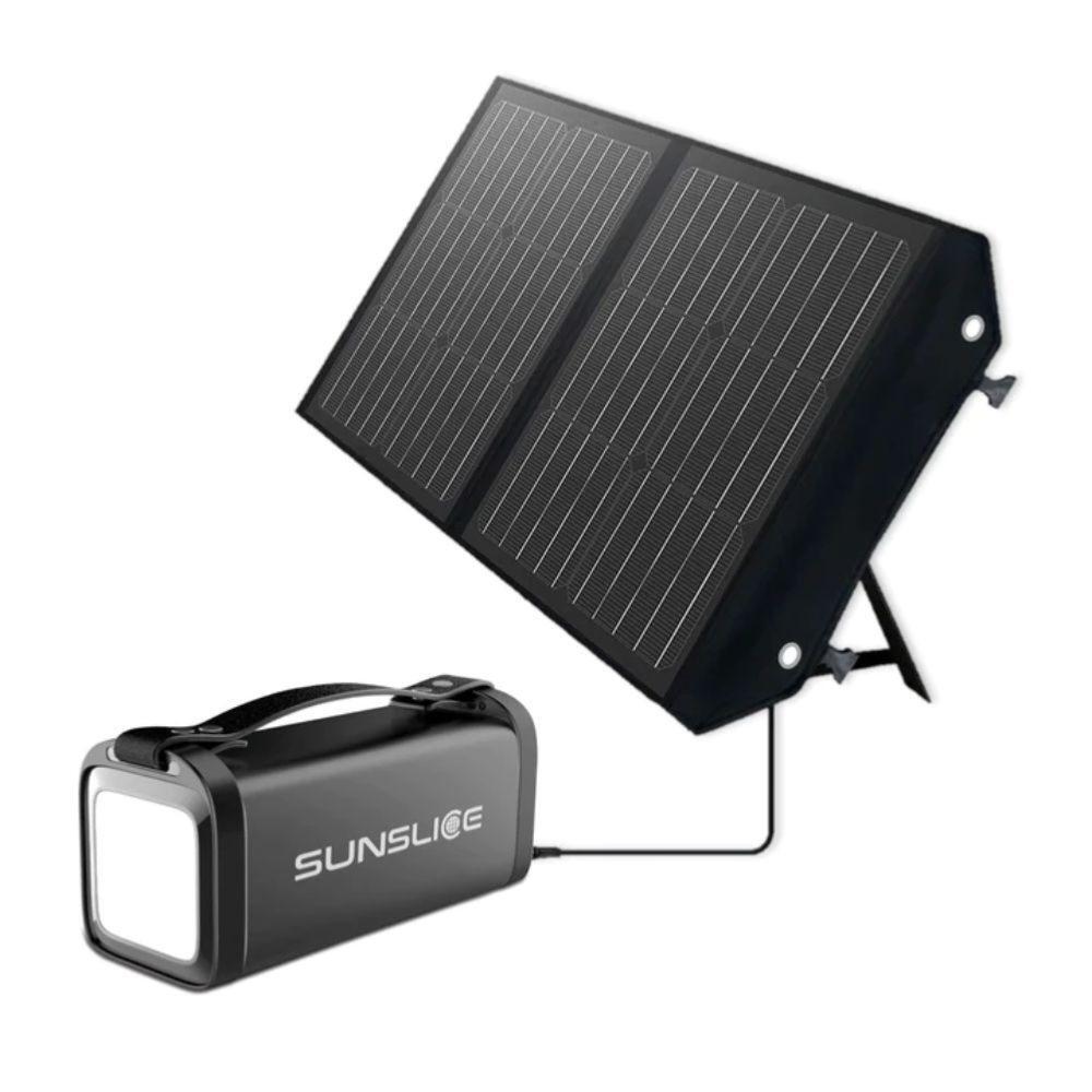 Gravity 144 bateria externa combinada 220v + painel solar 144wh