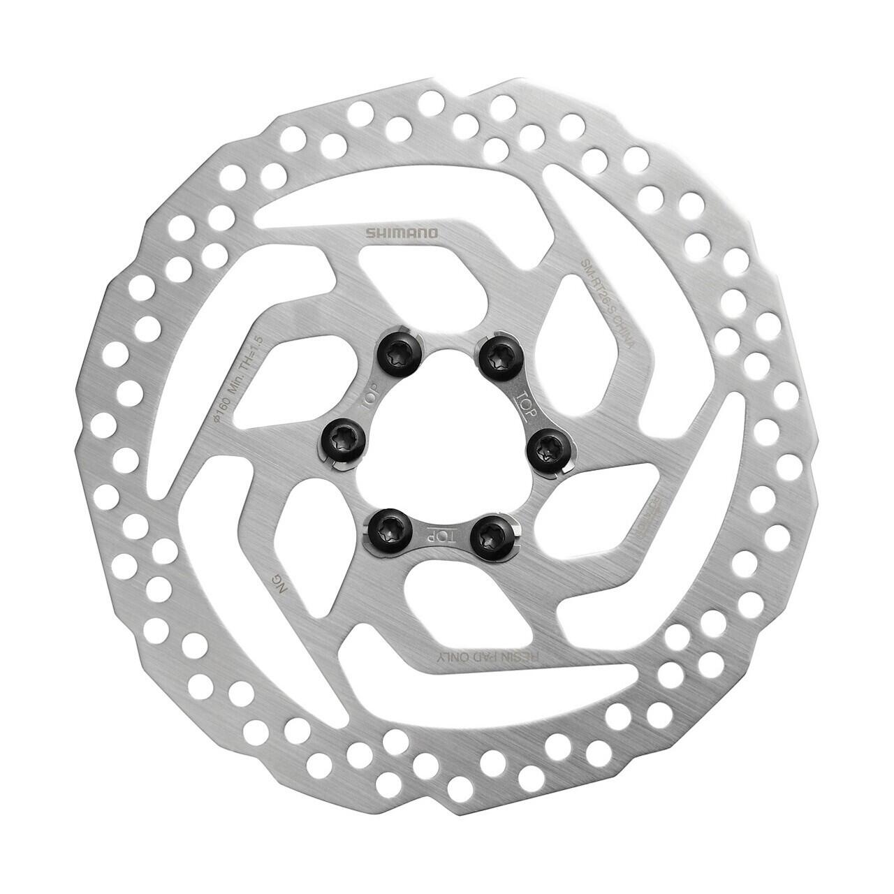 Shimano remschijf 160mm SM-RT26 6 bouten voor fietsen 2/2