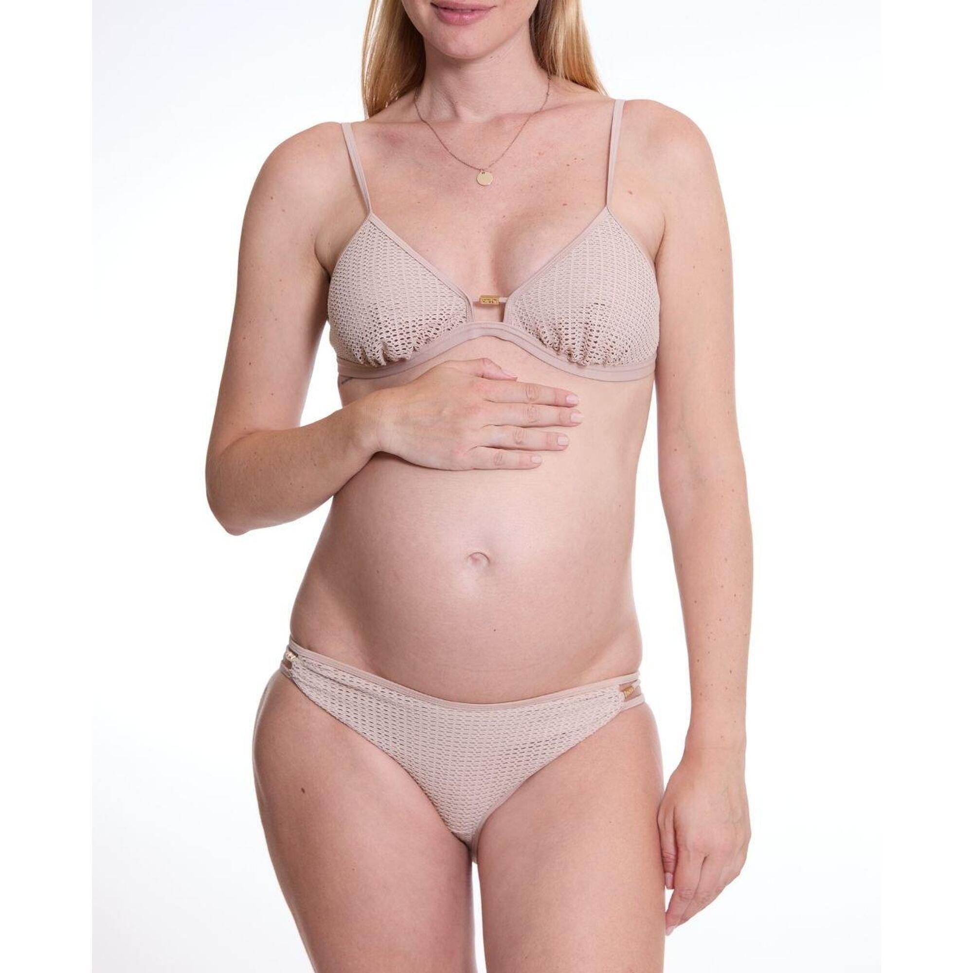 Cache Coeur - Bikini De Maternité Triangle Milos - Maillot De Bain 2 Pièces (bikini) - Beige - 40 M - Decathlon
