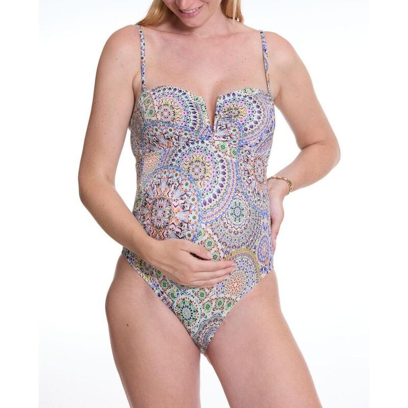 Maillot de bain de maternité 1 pièce Mandala
