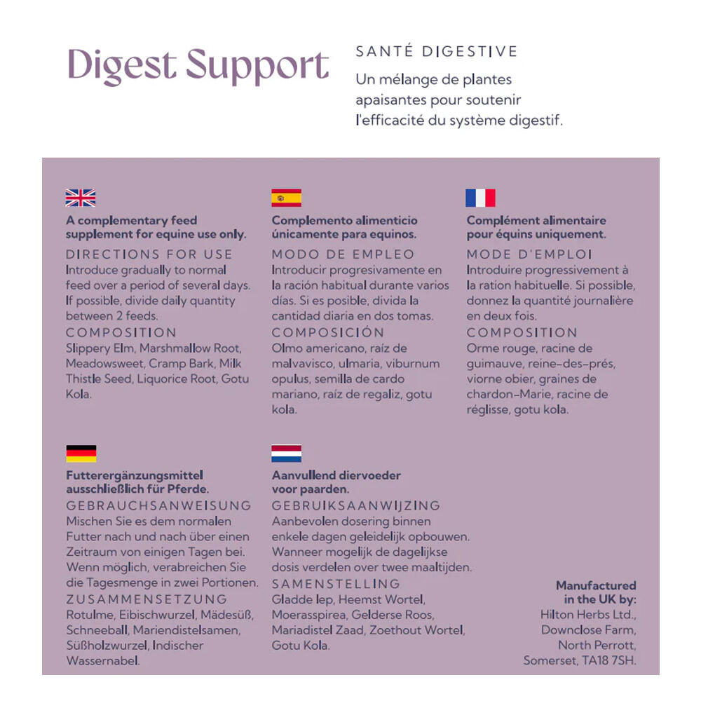 Ulcères et coliques cheval Digest Support Hilton Herbs 1Kg 3/3