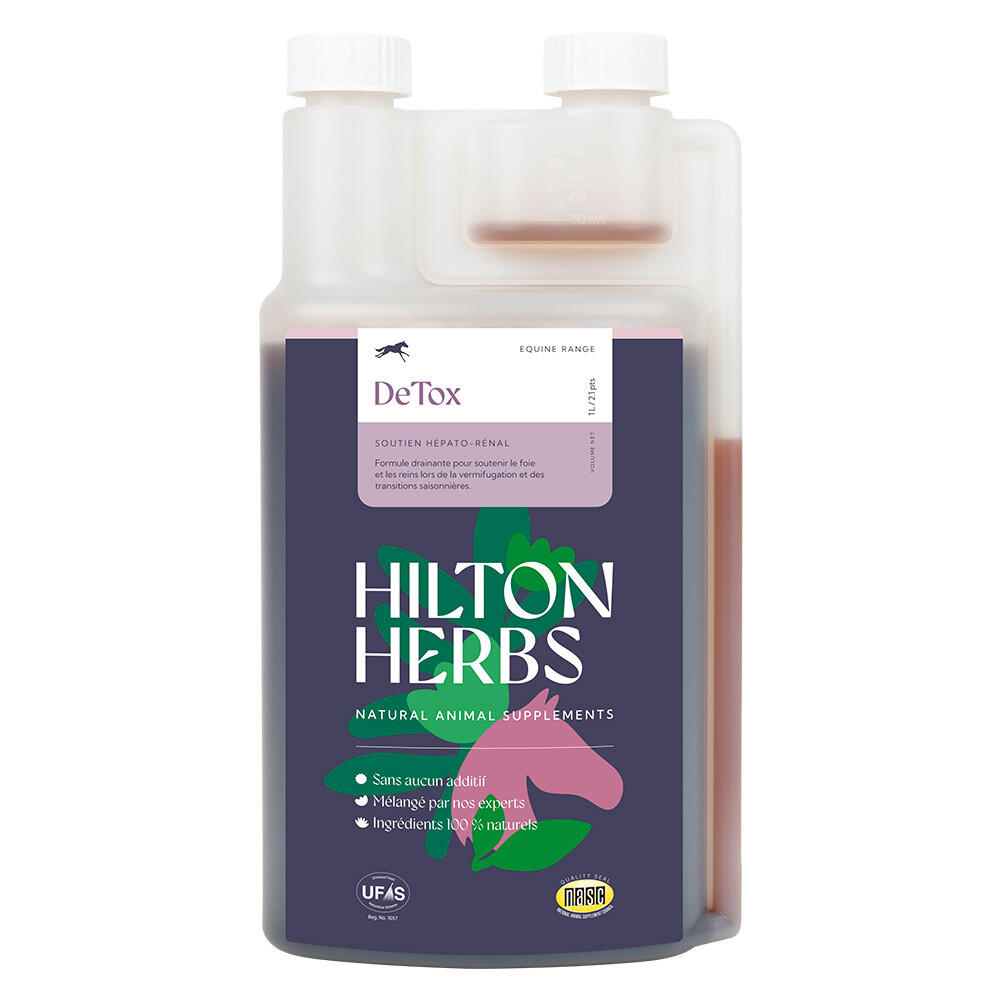 Hilton Herbs - Cure De Drainage Foie Et Reins Cheval Detox Gold Hilton Herbs 1l - Argile - 1 L - Decathlon