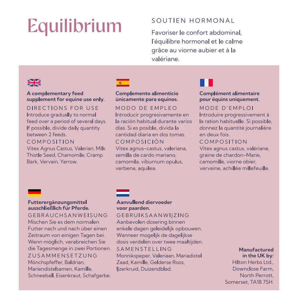 Système hormonal et chaleurs cheval Equilibrium Hilton Herbs 1Kg 4/4
