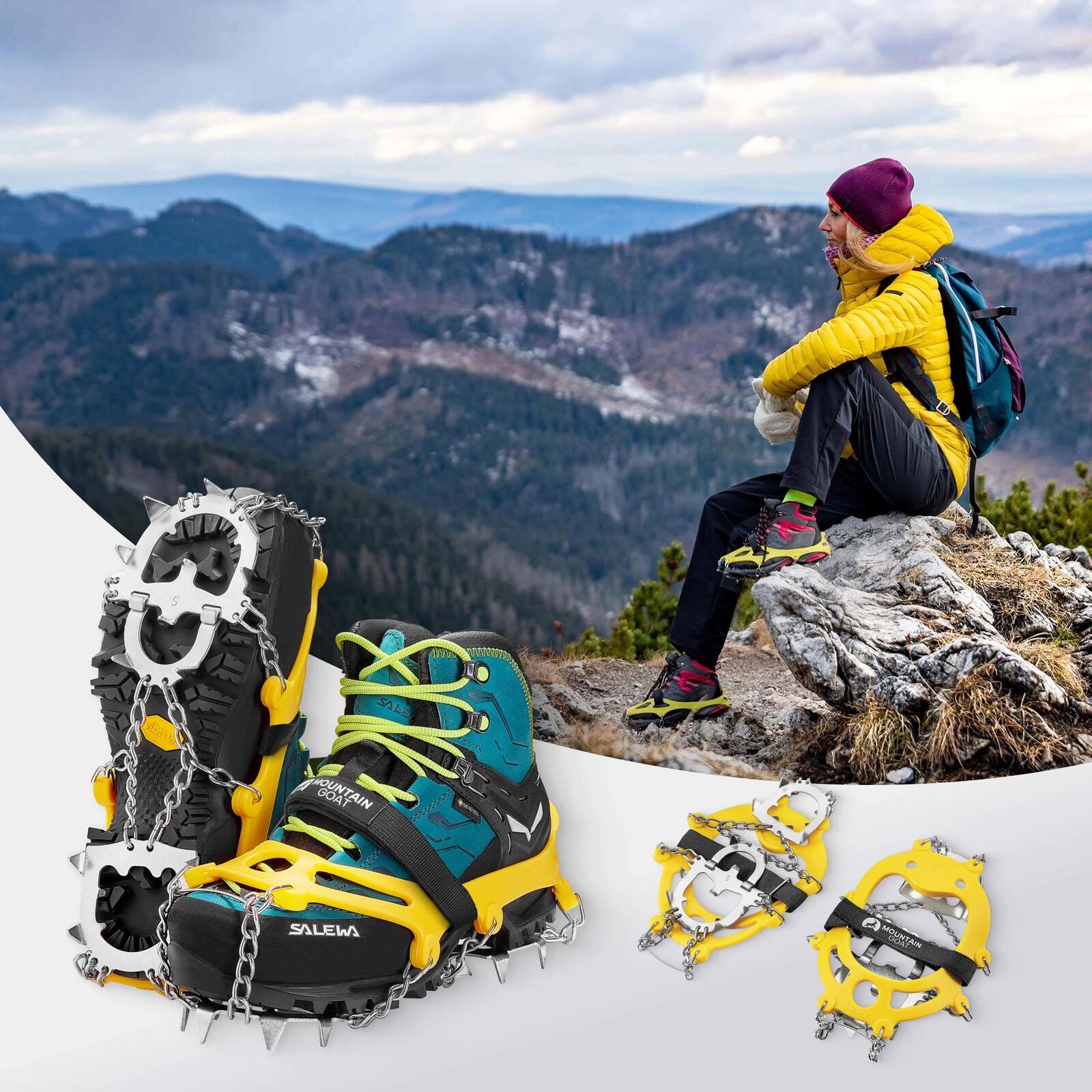 Wandelspikes Mountain Goat Premium voor Bergschoenen 6/7