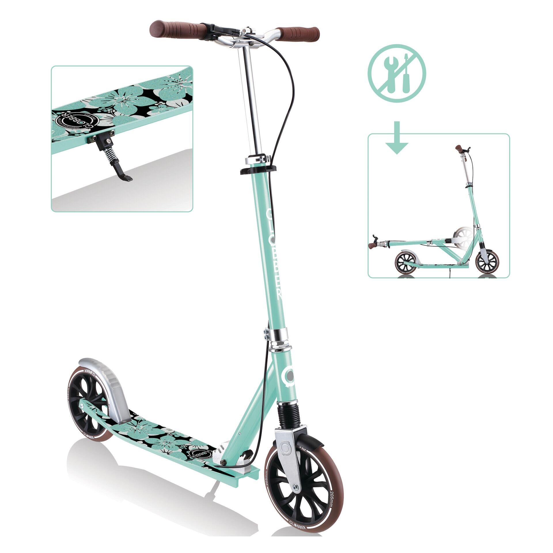 Globber - Trottinette Nl 205 Deluxe Grandes Roues - Vert Menthe - Trottinette - Vert - Taille Unique - Decathlon