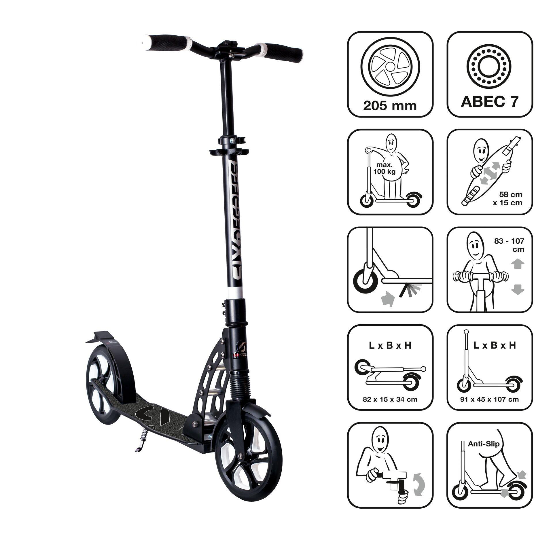 SIX DEGREES SIX DEGREES Aluminium Scooter Suspension 205 mm schwarz