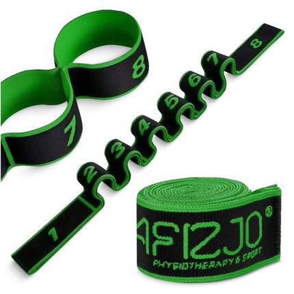 Gymnastikband 90 cm 4FIZJO Fitnessband mit Schlaufen für Stretching & Dehnen