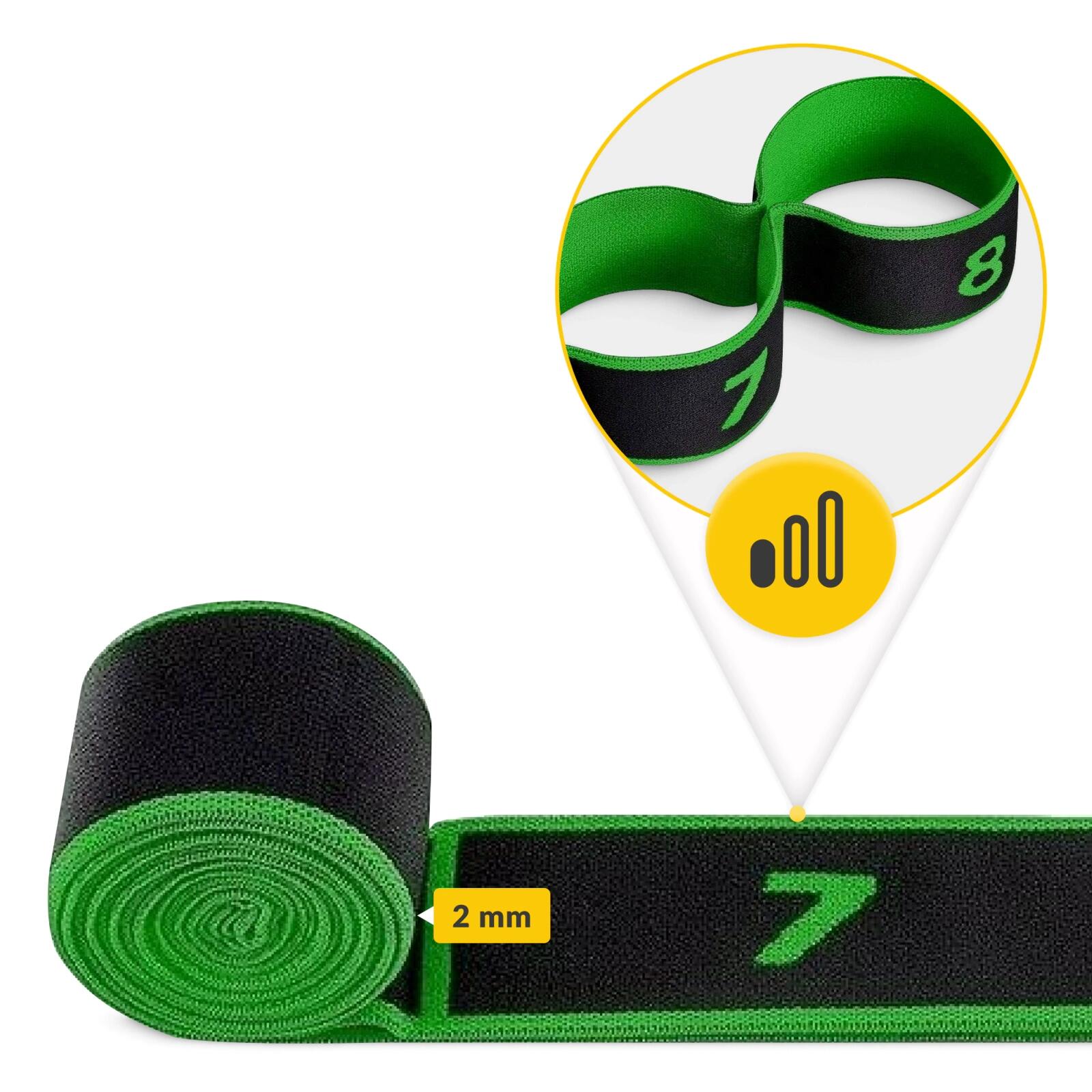 Fascia elastica ginnastica fitness yoga pilates riabilitazione 90 cm 4FIZJO 5/7