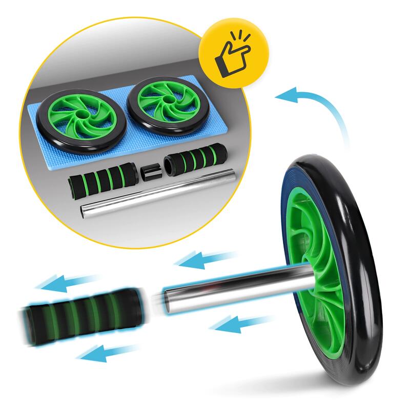 Roată pentru exerciții abdominale 4FIZJO AB WHEEL roller