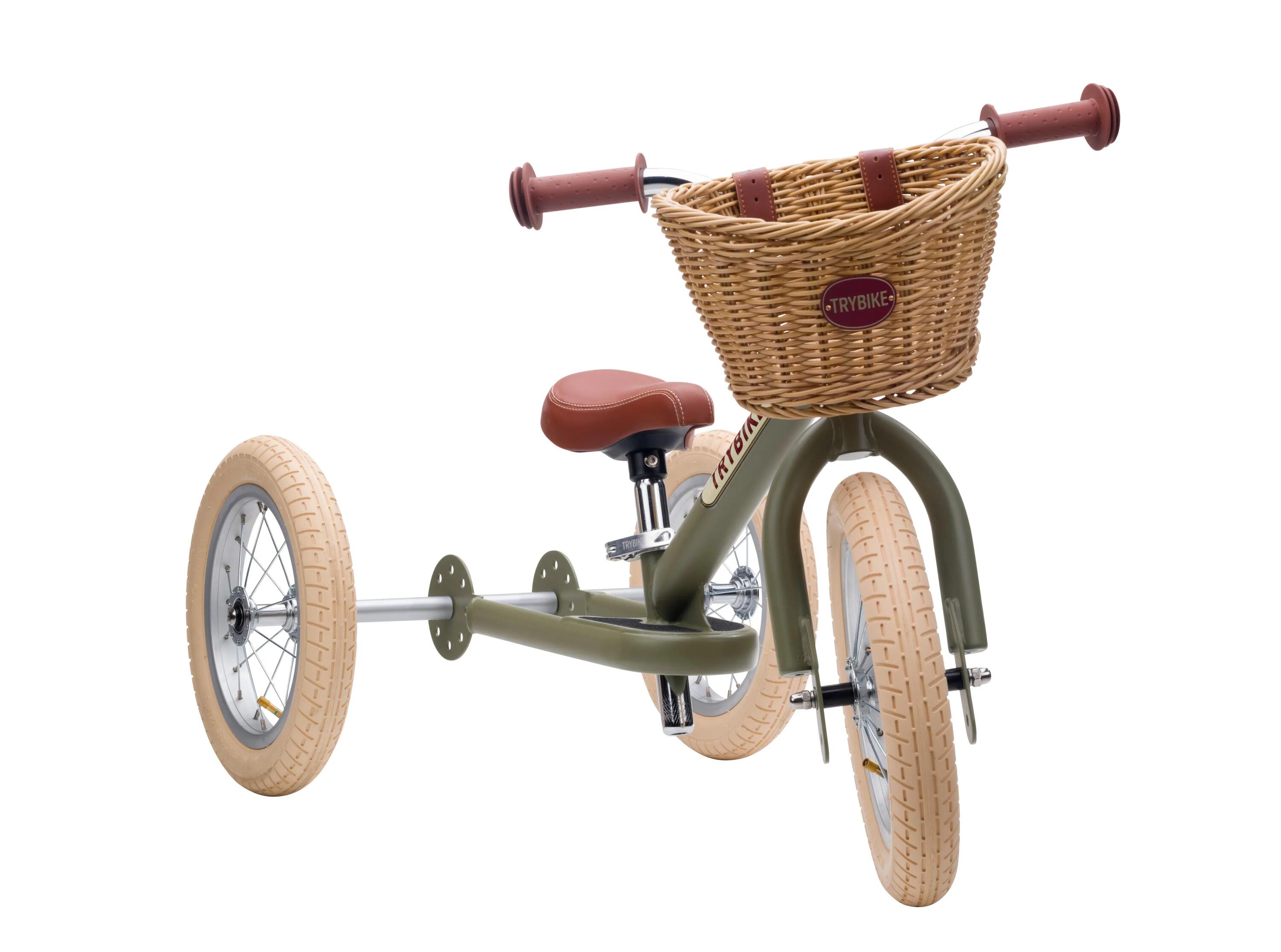 Trybike draisienne Steel vert vintage - vélo deux roues 4/7