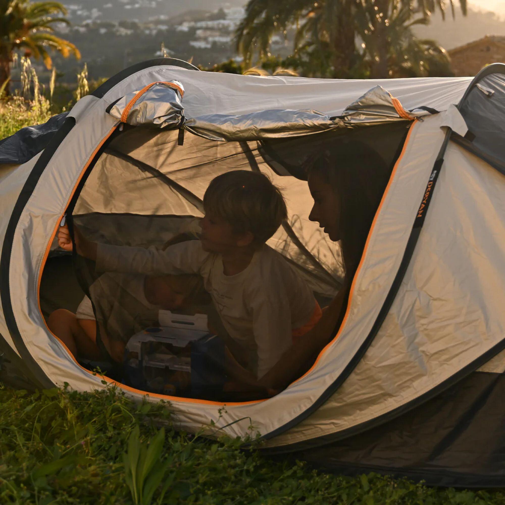 Tenda Pop-Up Cocoon – 2 pessoas – Coluna de água 2000 mm - Prateado 6/7