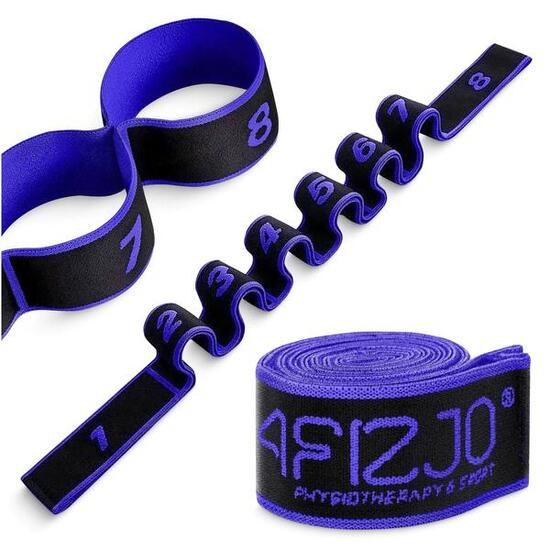 Gymnastikband 90 cm 4FIZJO Fitnessband mit Schlaufen für Stretching & Dehnen