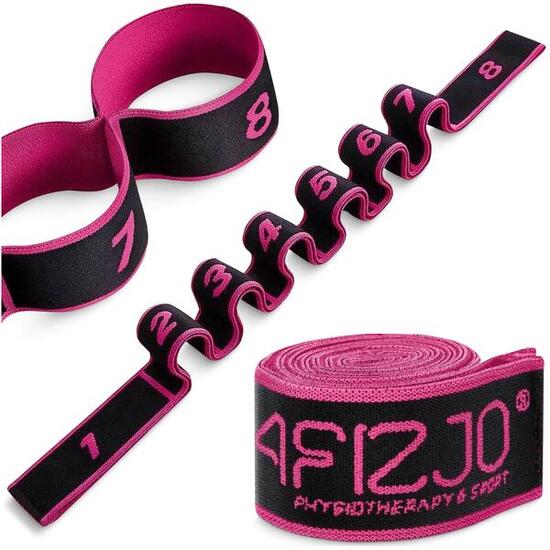 Gymnastikband 90 cm 4FIZJO Fitnessband mit Schlaufen für Stretching & Dehnen