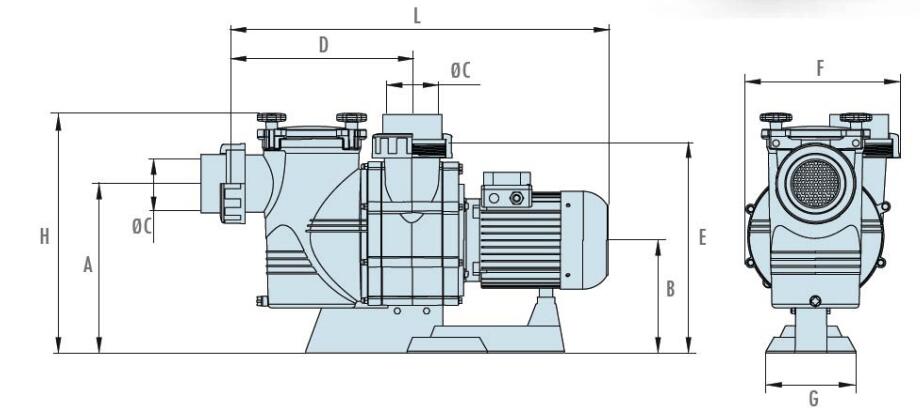 Bomba de filtrado de Colorado 12.5CV - 400V 2/3