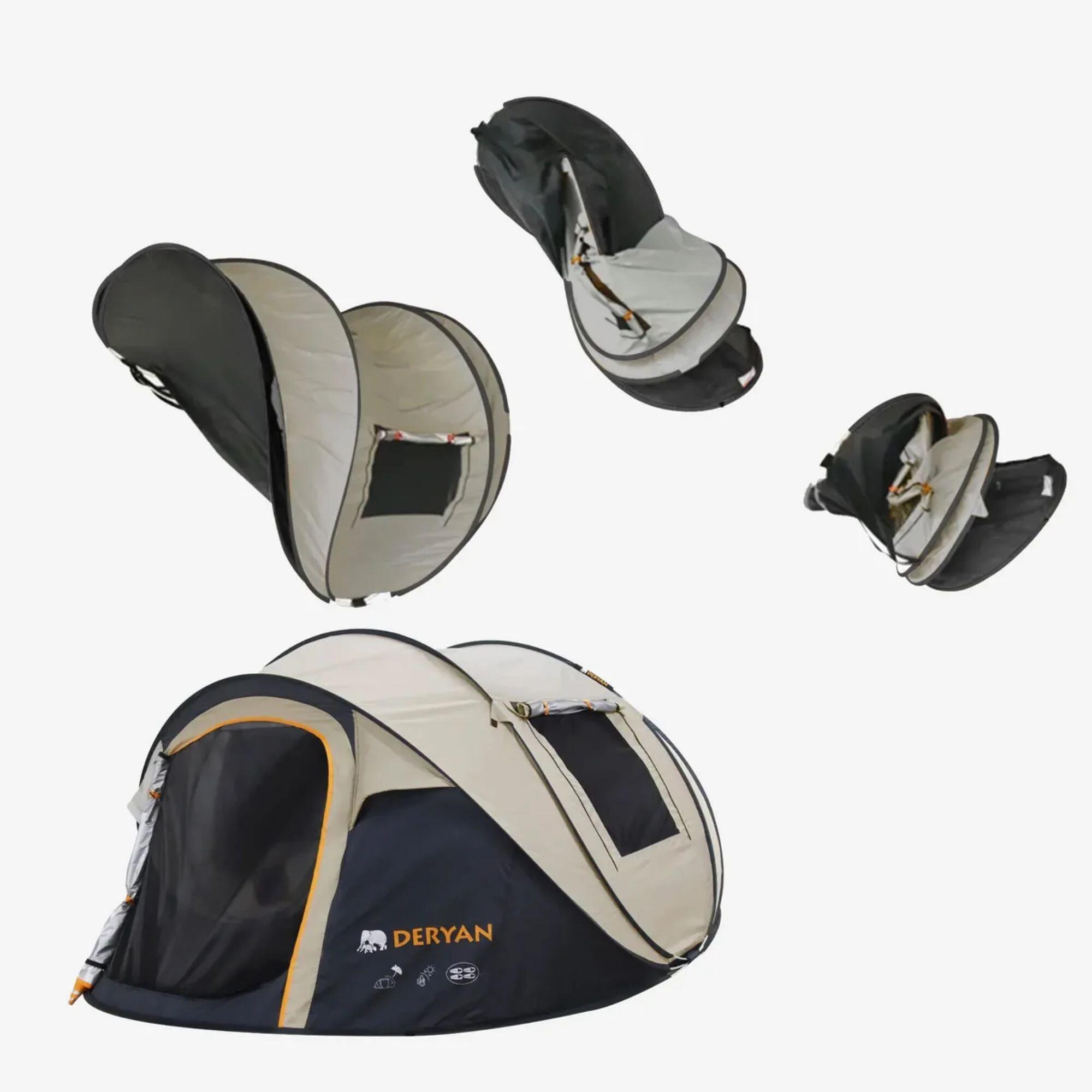 Luxe Pop Up Tent - 4 persoons - 1 Second Pop-Up - 5000MM waterkolom -Anti-UV 50+ 6/8