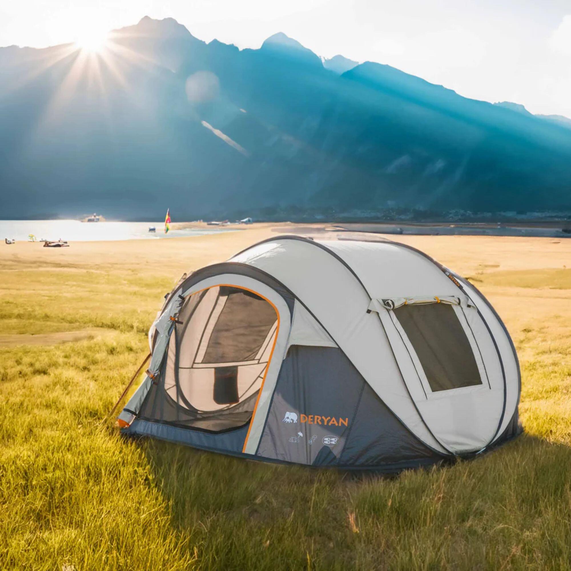 Luxe Pop Up Tent - 4 persoons - 1 Second Pop-Up - 5000MM waterkolom -Anti-UV 50+ 5/8
