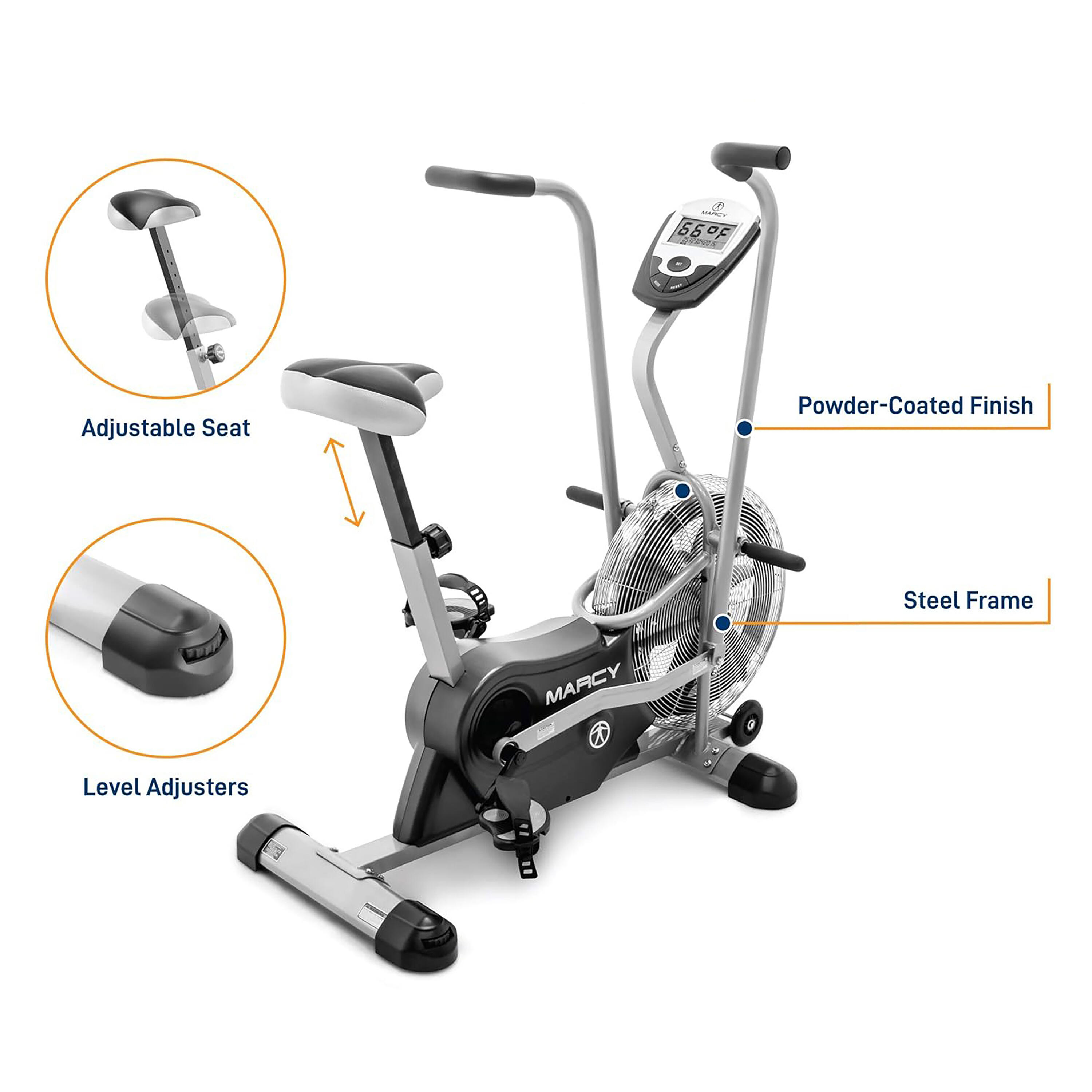 MARCY DELUXE AIR 1 FAN EXERCISE BIKE 3/6