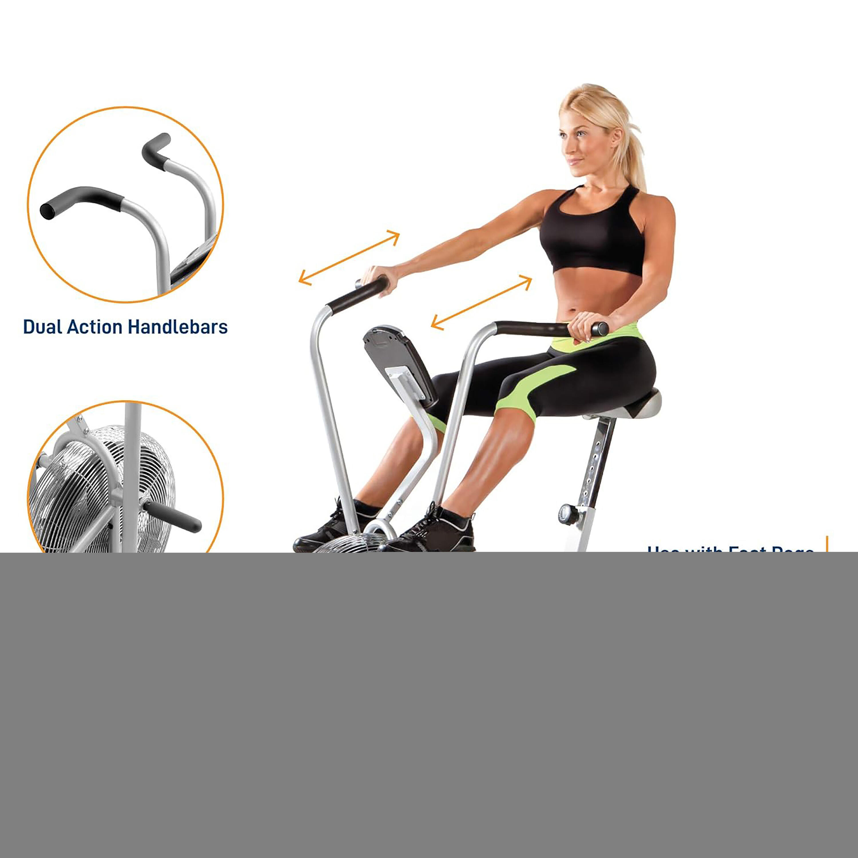 MARCY DELUXE AIR 1 FAN EXERCISE BIKE 6/6