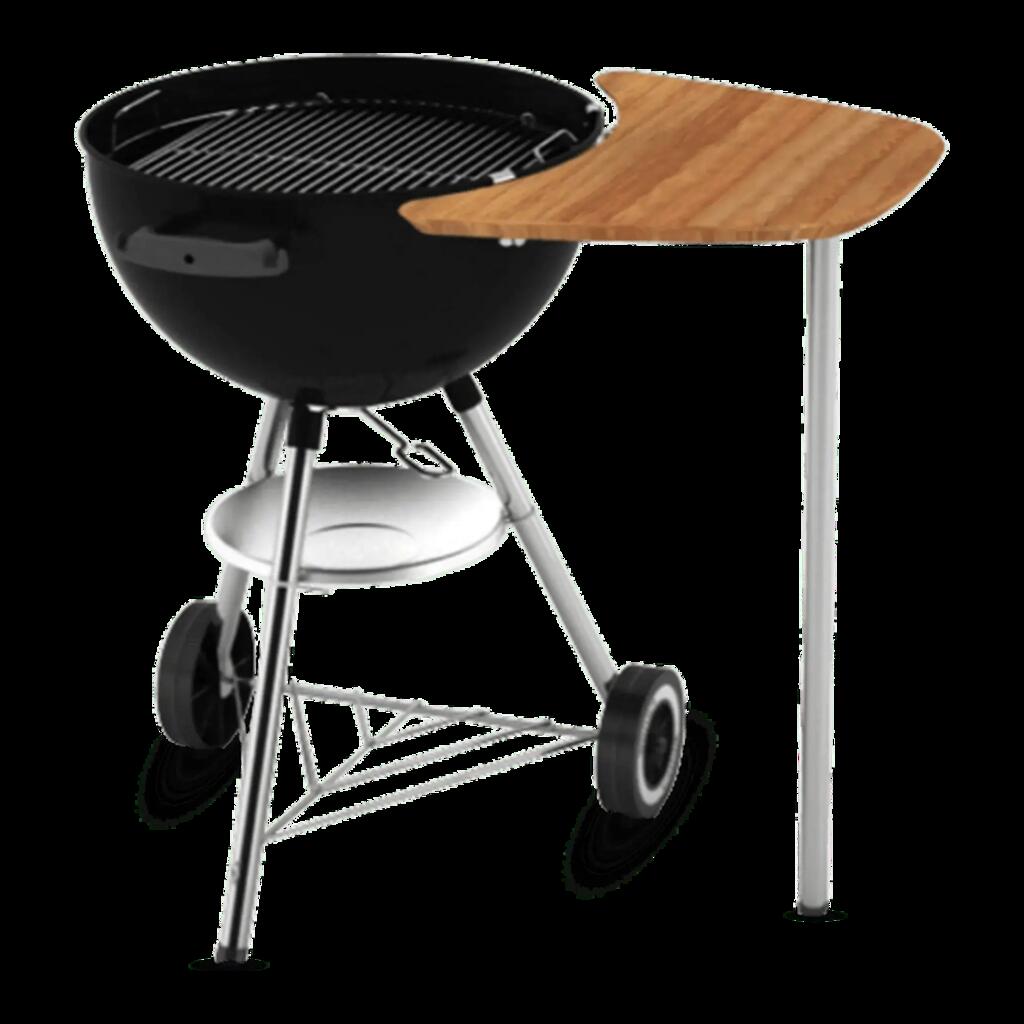 Bamboo side table for charcoal grills