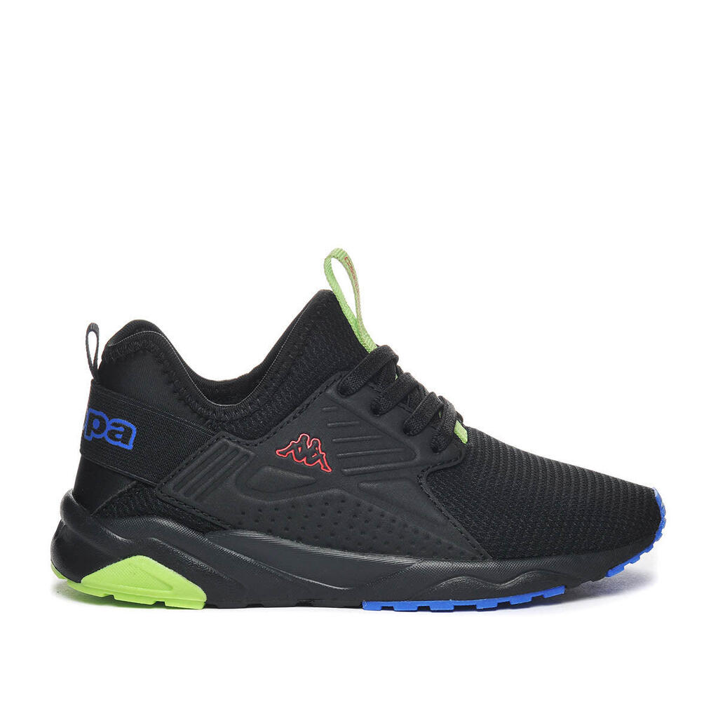 Kappa San Puerto Boys' Black/Blue/Green Trainers
