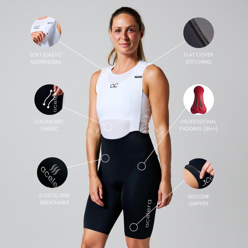 Cuissard vélo route Pro 2.0 C à bretelles Femme Pantalon de cyclisme VTT